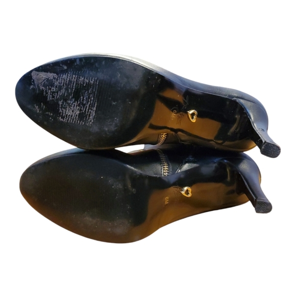 Thalia Sodi Womens Valdiva Stiletto Heel Knee High Boots 6 Black Faux Leather - Picture 9 of 11